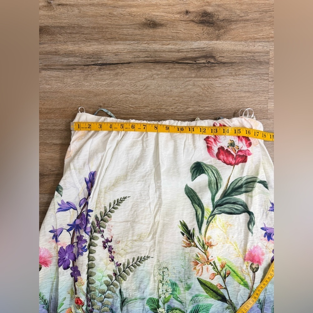 Anthroplogie Strapless Floral Maxi Dress Size L - Picture 10 of 12